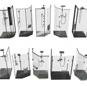 现代淋浴间3D模型下载